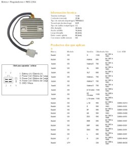 DZE REGULATOR NAPIĘCIA SUZUKI GS 450E/S '84-'88; GS 500 '84-'85; GS 550 '83-'87; GS 1100E/ES/G '82-'87; GSX 1100E/Z/D '82- (ESR0
