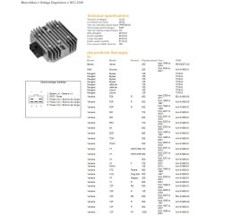 DZE REGULATOR NAPIĘCIA YAMAHA FZ6 '09-'17; FZR 600R '95-'99; SRX 700 '00-'02; TDM 850 '96-'01; TMAX 500 '00-'03; VT 700 VENTURE 