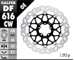 GALFER TARCZA HAMULCOWA PRZÓD KTM 890SMT '23-'25 (WAVE FLOATING) (320X64X5MM)