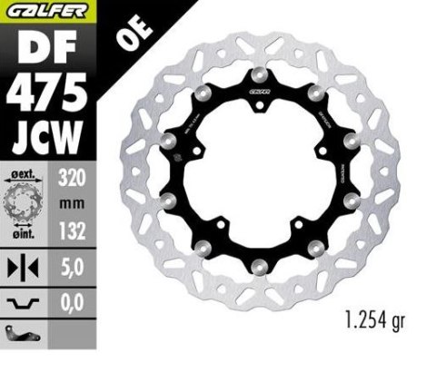 GALFER TARCZA HAMULCOWA PRZÓD YAMAHA MT-10 '17-; YZF -R6 '17-'23; YZF-R9 '25; FZ 1 '06'; YZF-R1 '04-'23; V MAX 1700 '09- (WAVE F