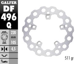 GALFER TARCZA HAMULCOWA TYŁ YAMAHA YZF-R6 '03-'23; YZF-R1 '04-'23; MT-10 '16- (CUBIQ FIXED) (220X105X5MM)