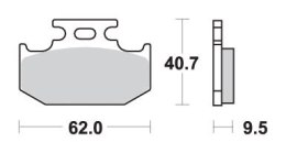 SBS PROMOCJA KLOCKI HAMULCOWE KH152/2 OFF-ROAD SINTER KOLOR ZŁOTY