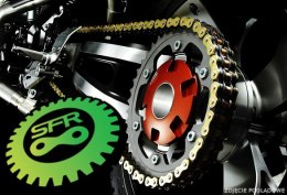 SFR ŁAŃCUCH NAPĘDOWY 428S-140 (140 OGNIW) BEZ O-RINGÓW WZMOCNIONY (DO 125CCM) KOLOR ZŁOTY (428/140)