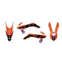 BLACKBIRD KOMPLET NAKLEJEK (OKLEIN) KTM SX/SX-F '13-'15, EXC/EXC-F '14-'16, DREAM 5 KOLOR POMARAŃCZOWY CZARNY