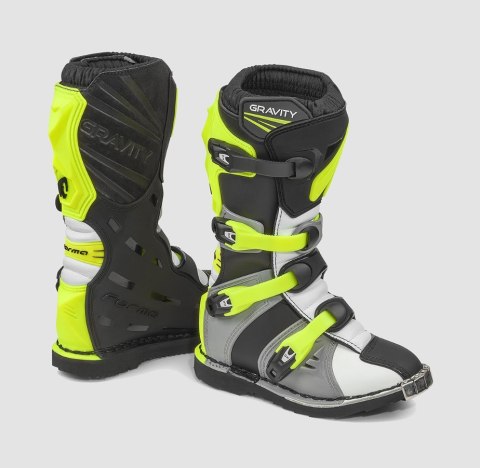 FORMA BUTY OFF ROAD/CROSS DZIECIĘCE/JUNIOR/KID GRAVITY KOLOR SZARY/BIAŁY/ZÓŁTY FLUO ROZMIAR 34