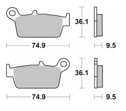 SBS KLOCKI HAMULCOWE NOWOŚĆ KH131 OFF-ROAD CARBON