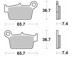 SBS KLOCKI HAMULCOWE NOWOŚĆ KH367/2 STREET STANDART CERAMIC KOLOR CZARNY PASUJE DO: TYŁ BETA RR 50/125 '08-'15, 200 URBAN '08-'1