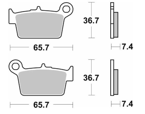 SBS KLOCKI HAMULCOWE NOWOŚĆ KH367/2 STREET STANDART CERAMIC KOLOR CZARNY PASUJE DO: TYŁ BETA RR 50/125 '08-'15, 200 URBAN '08-'1