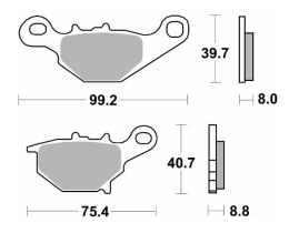 SBS KLOCKI HAMULCOWE NOWOŚĆ KH401 OFF-ROAD SINTER KOLOR ZŁOTY SUZUKI RM 85 '05-'23