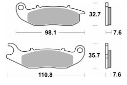 SBS KLOCKI HAMULCOWE NOWOŚĆ KH465 OFF-ROAD SINTER KOLOR ZŁOTY AJP PR3/PR4/PR5 '13-,DERBI TERRA/CITY CROSS 125 '08-'16, HONDA CRF