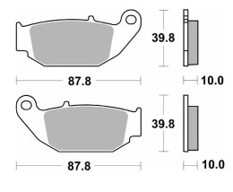 SBS KLOCKI HAMULCOWE NOWOŚĆ KH629 OFF-ROAD SINTER KOLOR ZŁOTY HONDA CRF 250L '13-'20, CRF 250RL RALLY '17-'20, CRF 300L/LR '21,