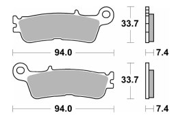 SBS KLOCKI HAMULCOWE NOWOŚĆ KH755 OFF-ROAD RACING SINTER KOLOR ZŁOTY FANTIC XX 125, XEF/XXF 250/450, XEX 250 '22-, YAMAHA YZ 250