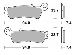 SBS KLOCKI HAMULCOWE NOWOŚĆ KH755 OFF-ROAD SINTER KOLOR ZŁOTY FANTIC XX 125, XEF/XXF 250/450, XEX 250 '22-, YAMAHA YZ 250 '22-, 