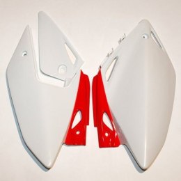 UFO BOCZKI TYLNE HONDA CRF 250X '04-17 KOLOR OEM (BIAŁY/CZERWONY)
