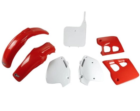 UFO KOMPLET PLASTIKÓW (FULL KIT) Z OSŁONAMI TELESKOPÓW (AMORTYZATORÓW) HONDA CR 125 '91-'92, CR 250 '90-'91, KOLOR OEM '90 (CZER UFO KOMPLET PLASTIKÓW (FULL KIT) Z OSŁONAMI TELESKOPÓW (AMORTYZATORÓW) HONDA CR 125 '91-'92, CR 250 '90-'91, KOLOR OEM '90 (CZER