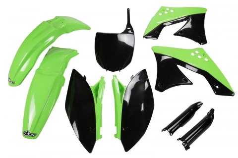 UFO KOMPLET PLASTIKÓW (FULL KIT) Z OSŁONAMI TELESKOPÓW (AMORTYZATORÓW) KAWASAKI KXF 250 '09- '12 KOLOR OEM (ZIELONY/CZARNY) (KA2 UFO KOMPLET PLASTIKÓW (FULL KIT) Z OSŁONAMI TELESKOPÓW (AMORTYZATORÓW) KAWASAKI KXF 250 '09- '12 KOLOR OEM (ZIELONY/CZARNY) (KA2