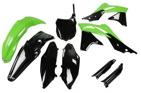 UFO KOMPLET PLASTIKÓW (FULL KIT) Z OSŁONAMI TELESKOPÓW (AMORTYZATORÓW) KAWASAKI KXF 250 '13 KOLOR OEM (ZIELONY/CZARNY) (KA219E99 UFO KOMPLET PLASTIKÓW (FULL KIT) Z OSŁONAMI TELESKOPÓW (AMORTYZATORÓW) KAWASAKI KXF 250 '13 KOLOR OEM (ZIELONY/CZARNY) (KA219E99