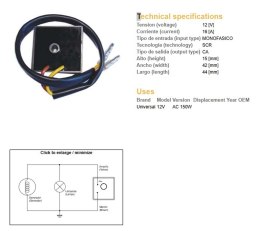 DZE REGULATOR NAPIĘCIA UNIWERSALNY JEDNOFAZOWY (12V,16A) (ESR012)