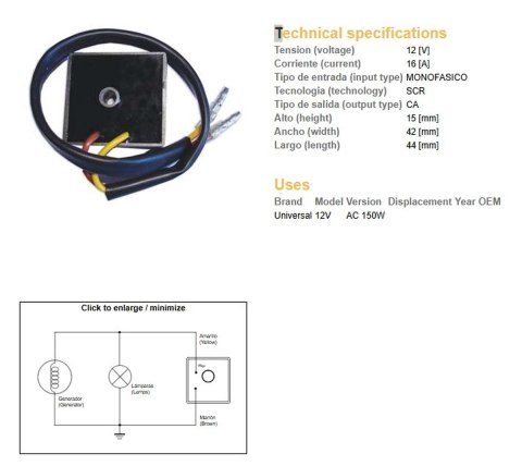DZE REGULATOR NAPIĘCIA UNIWERSALNY JEDNOFAZOWY (12V,16A) (ESR012)