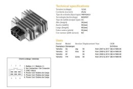 DZE REGULATOR NAPIĘCIA YAMAHA CE 50 JOG '07-'17; XC 50 VINO '08-'14; XF 50 '06-'14; YW 50 ZUMA '12-'17 (3B3-H1960-00) MOFSET (35