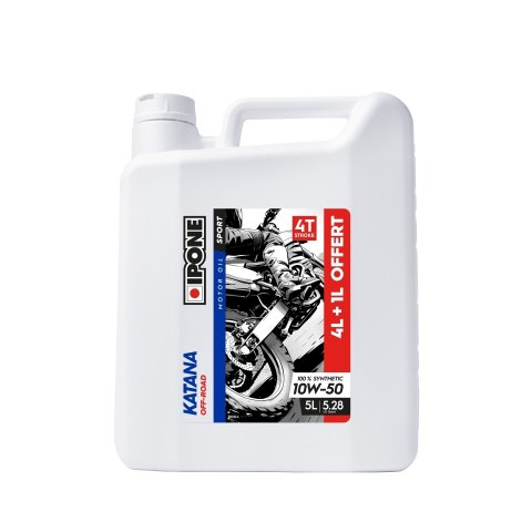 IPONE KATANA OFF ROAD 10W50 OLEJ SILNIKOWY 100% SYNTETYK 5L (ESTER, MA2) - PROMOCJA 4+1 (AKC) (4)ZASTĘPUJE 800017