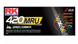 RK ŁAŃCUCH NAPĘDOWY 420MRU-142 (U-RING) ZAPINKA (CL) W ZESTAWIE KOLOR STANDARD (POJEMNOŚĆ: DO 450 CCM) (35,6 KN)