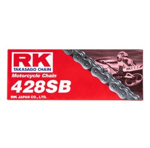 RK ŁAŃCUCH NAPĘDOWY 428SB-134 ZAPINKA (CL) W ZESTAWIE KOLOR STANDARD (POJEMNOŚĆ: DO 135 CCM) (19,1 KN)