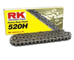RK ŁAŃCUCH NAPĘDOWY 520H-110 ZAPINKA (CL) W ZESTAWIE KOLOR STANDARD (POJEMNOŚĆ: DO 250 CCM) (34,3 KN)