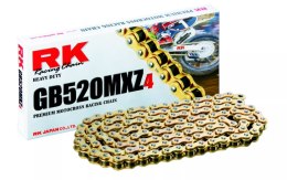 RK ŁAŃCUCH NAPĘDOWY (MOTOCROSS) 420MXZ4-120 ZAPINKA (CL) W ZESTAWIE KOLOR ZŁOTY (POJEMNOŚĆ: DO 150 CCM) (22,2 KN)