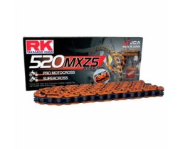 RK ŁAŃCUCH NAPĘDOWY (MOTOCROSS) 520MXZ5-120 ZAPINKA (CL) W ZESTAWIE KOLOR POMARAŃCZOWY (POJEMNOŚĆ: DO 500 CCM) (37,8 KN)