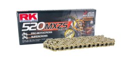 RK ŁAŃCUCH NAPĘDOWY (MOTOCROSS) 520MXZ5-120 ZAPINKA (CL) W ZESTAWIE KOLOR ZŁOTY (POJEMNOŚĆ: DO 500 CCM) (37,8 KN)