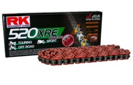 RK ŁAŃCUCH NAPĘDOWY RR520XRE-120 (XW-RING) ZAKUWKA (CLF) W ZESTAWIE KOLOR CZERWONY (POJEMNOŚĆ: DO 800 CCM) (36,5 KN)