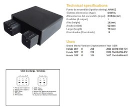DZE MODUŁ ZAPŁONU CDI HONDA CRF 250R '05-'07 (30410-KRN-731; 30410-KRN-852; 30410-KRN-A02)