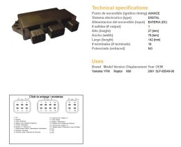 DZE MODUŁ ZAPŁONU CDI YAMAHA YFM 660 RAPTOR '01 (OEM-5LP-85540-00)