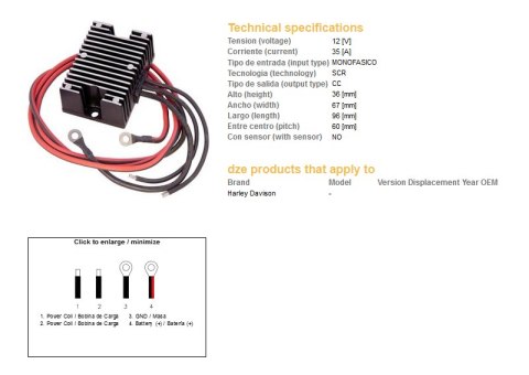 DZE REGULATOR NAPIĘCIA HARLEY-DAVIDSON