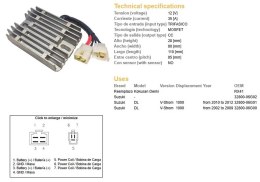 DZE REGULATOR NAPIĘCIA SUZUKI DL 1000 V-STROM '02-'12 (35A) (32800-06G01; 32800-06G00) (ESR539)