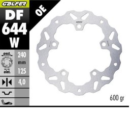 GALFER TARCZA HAMULCOWA TYŁ KOVE 800X PRO '23-'25 (WAVE FIXED) (240X125X5MM)