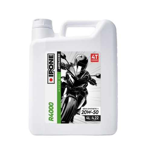 IPONE R4000 20W50 OLEJ SILNIKOWY SEMISYNTETYK 4L (ESTER, MA2) (AKC) (6)ZASTĘPUJE 800044
