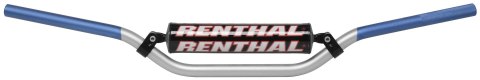 RENTHAL KIEROWNICA 7/8 CALA (22MM) MX HANDLEBAR SILVER/BLUE RC PADDED KOLOR SREBRNY/NIEBIESKI Z GĄBKĄ