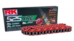 RK ŁAŃCUCH NAPĘDOWY BB525XRE-124 (XW-RING) ZAKUWKA (CLF) W ZESTAWIE KOLOR CZERWONY (POJEMNOŚĆ: DO 1000 CCM) (42 KN)
