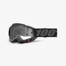 100 PROCENT GOGLE ACCURI 2 BLACK/GREY- CLEAR LENS- KOLOR CZARNY/SZARY SZYBKA PRZEŹROCZYSTA