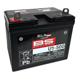 BS 2025/08 AKUMULATOR U1-500 MAX (FA) 12V 30AH 195X125X176 BEZOBSŁUGOWY - ZALANY (ZWIĘKSZONY PRĄD ROZRUCHOWY) (500A) ATV / UTV P