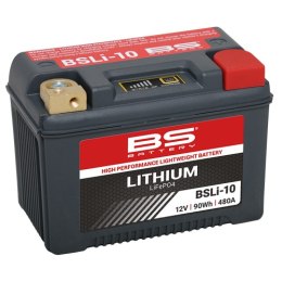 BS AKUMULATOR LITOWO-JONOWY ZE WSKAŹNIKIEM NAŁADOWANIA LIFEPO4 BSLI-10 (148X86X105) (12,8V,480A,90WH,7,5AH) (YTX16HL,YTX20HL,YTX