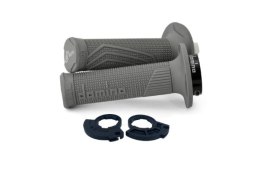 DOMINO MANETKI (GRIPY) OFF ROAD D-LOCK NA JEDNĄ LINKE 2T (Z ADAPTERAMI ROLGAZU - KTM, HUSQVARNA, GASGAS, HONDA, KAWASAKI, SUZUKI