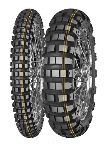 MITAS OPONA 130/80B17 ENDURO TRAIL XT+ DAKAR (PODWÓJNY ŻÓŁTY PASEK) 65R TL/TT M+S TYŁ DOT 05/2025 (460110) (ZAMIENNIK:70000488)