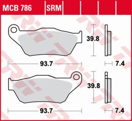 TRW ZF KLOCKI HAMULCOWE KH430 ORGANIC YAMAHA YP 125 X-MAX '06-'09, XP 250 X-MAX '05-'09 PRZÓD
