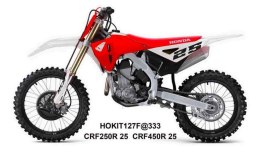 UFO 2025/04 KOMPLET PLASTIKÓW (FULL KIT) Z OSŁONAMI TELESKOPÓW (AMORTYZATORÓW) HONDA CRF 250 R / 450 R '25-, KOLOR BIAŁY / CZERW