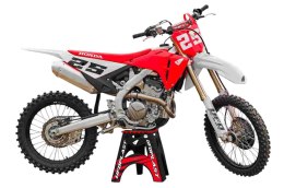 UFO 2025/04 KOMPLET PLASTIKÓW (FULL KIT) Z OSŁONAMI TELESKOPÓW (AMORTYZATORÓW) HONDA CRF 250 R / 450 R '25-, KOLOR BIAŁY / CZERW