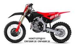 UFO 2025/04 KOMPLET PLASTIKÓW (FULL KIT) Z OSŁONAMI TELESKOPÓW (AMORTYZATORÓW) HONDA CRF 250 R / 450 R '25-, KOLOR CZERWONY / CZ