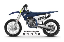 UFO 2025/04 KOMPLET PLASTIKÓW (FULL KIT) Z OSŁONAMI TELESKOPÓW (AMORTYZATORÓW) HUSQVARNA TC 125 / 150 / 250 / 300 '25, TX 300 '2